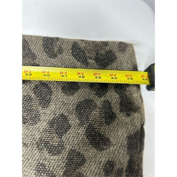Woolrich Bohemian Leopard Print Cozy Blanket Wrap Poncho One Size - Picture 9 of 11